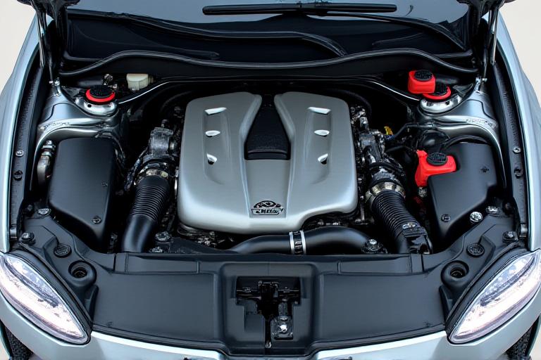 Immaculately detailed engine bay